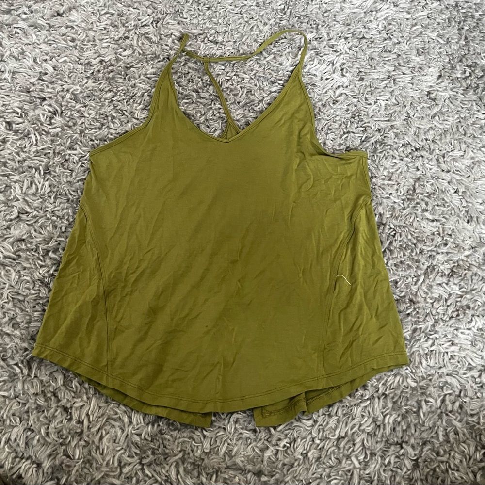 lululemon modal yoga tank bronze green size 6